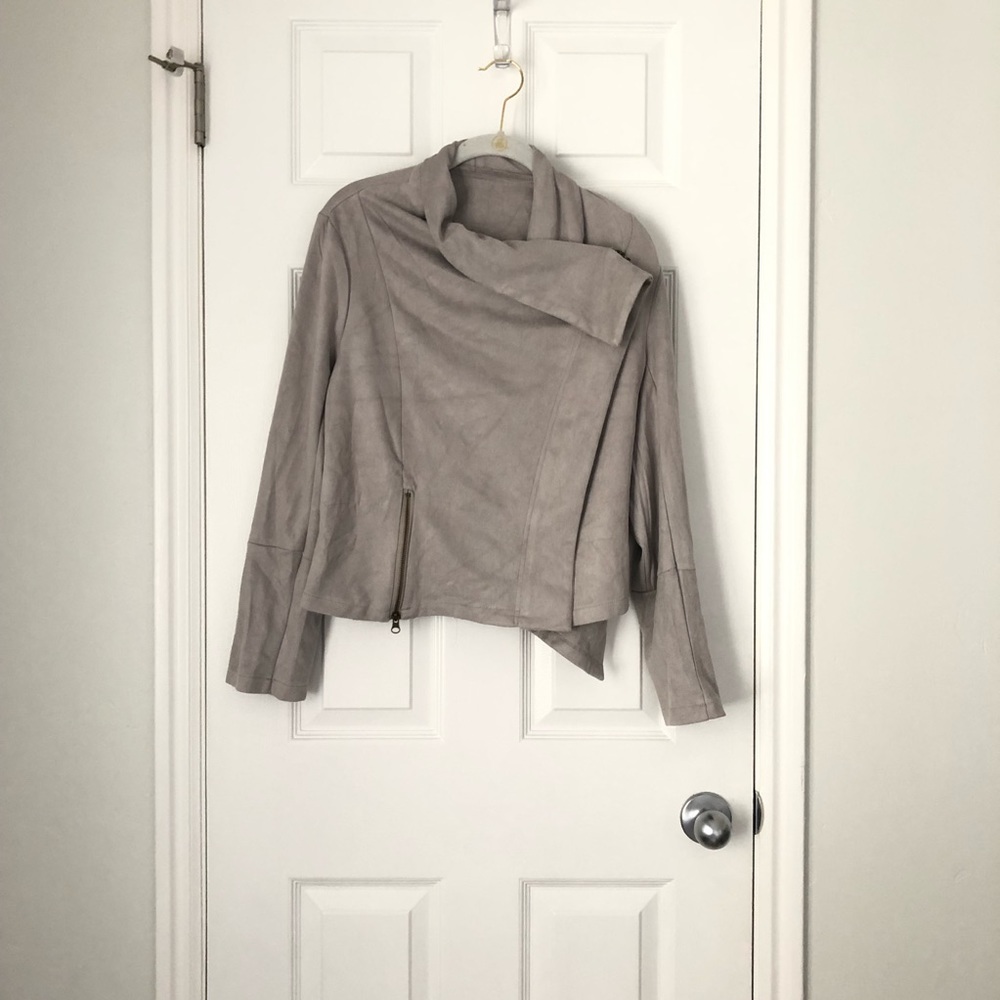 Spandex imitated Leather Jacket